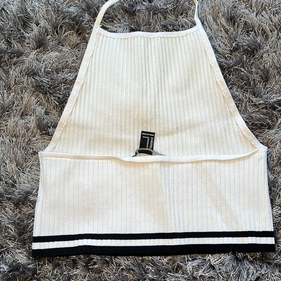 EZwear Solid Rib-knit Halter Top - Picture 2 of 4